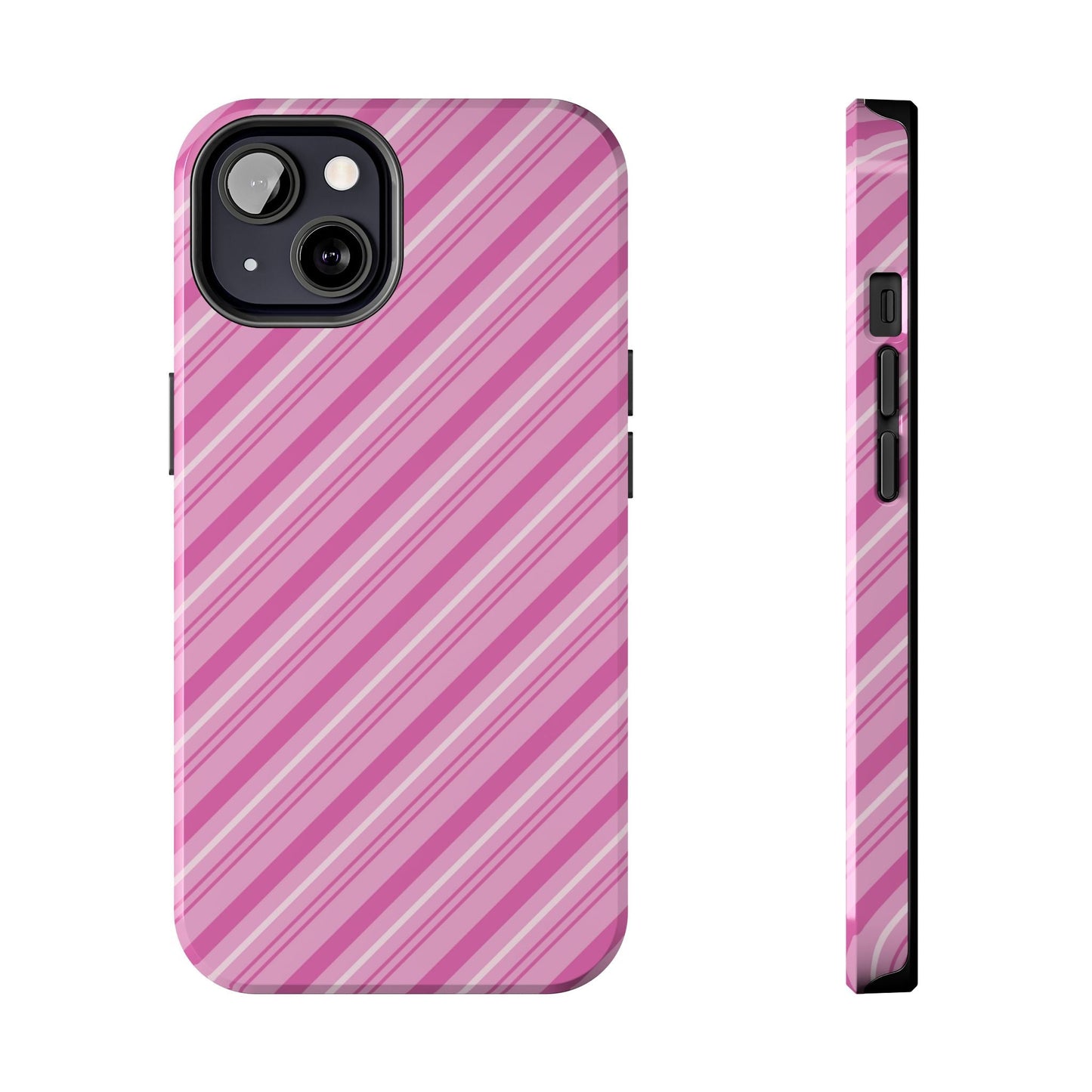 iPhone Case - Pretty in Pink Stripes Design - BOGO Cases