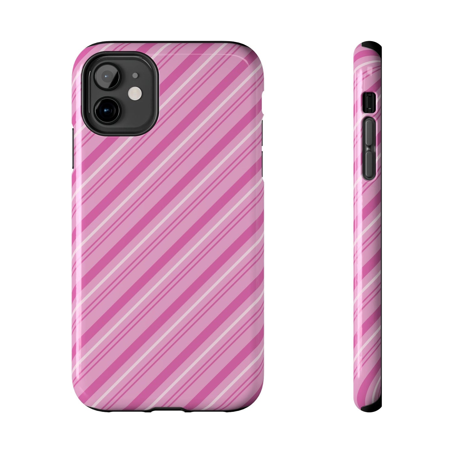 iPhone Case - Pretty in Pink Stripes Design - BOGO Cases