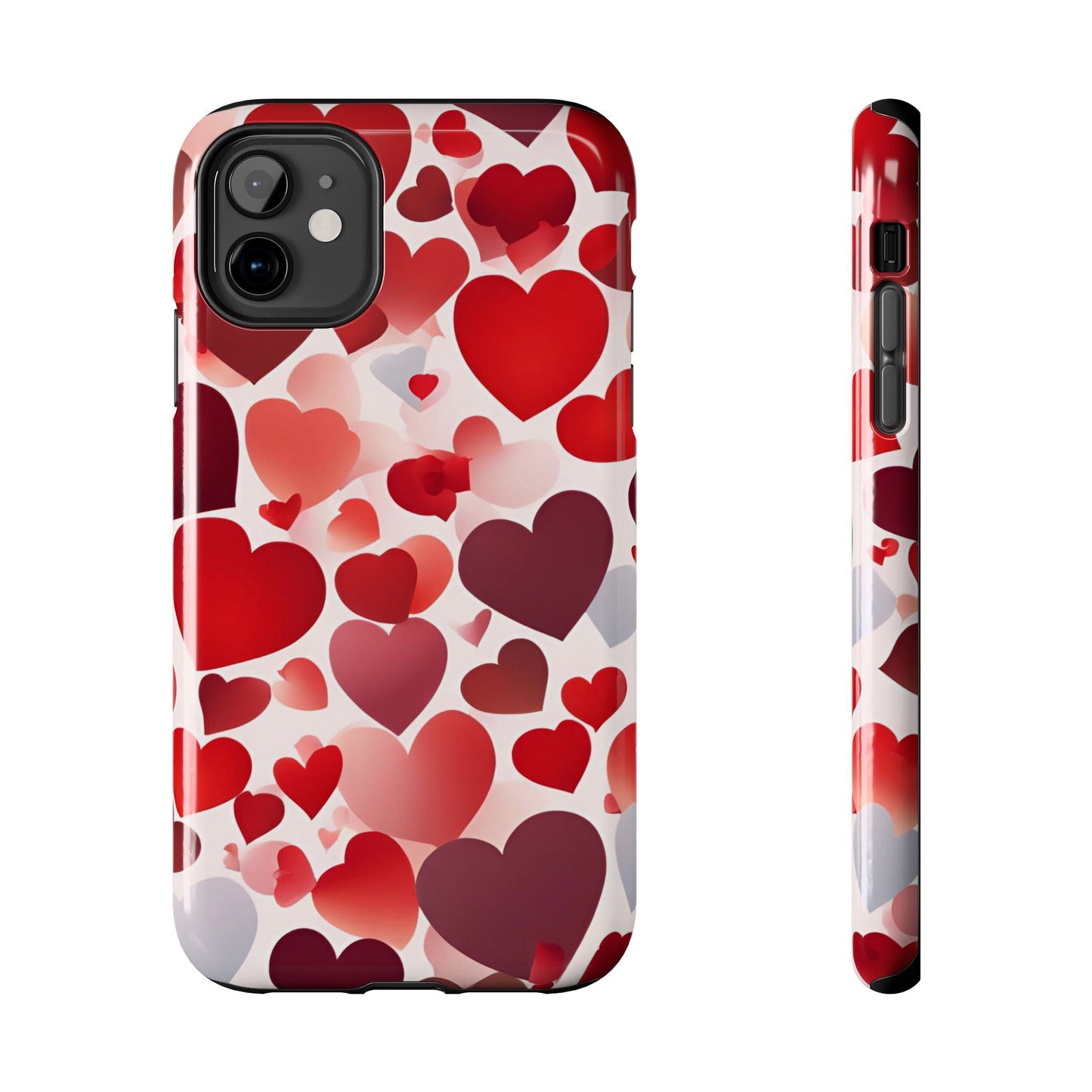iPhone Case: Romantic Red Heart Gradient Case - BOGO Cases