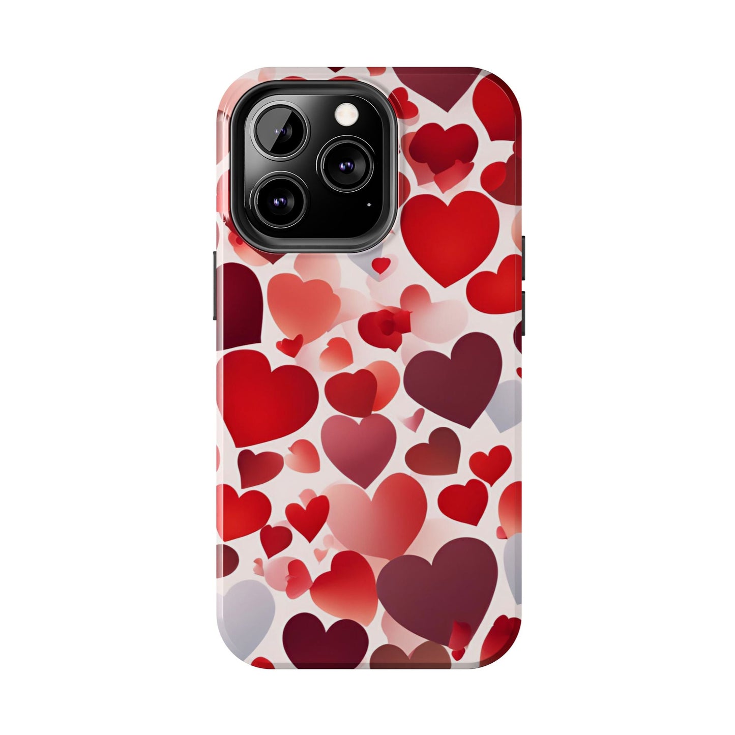 iPhone Case: Romantic Red Heart Gradient Case - BOGO Cases