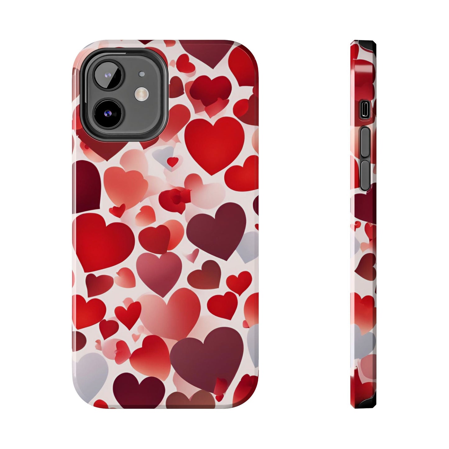 iPhone Case: Romantic Red Heart Gradient Case - BOGO Cases
