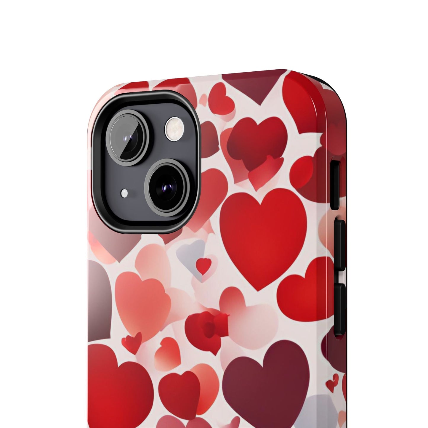 iPhone Case: Romantic Red Heart Gradient Case - BOGO Cases
