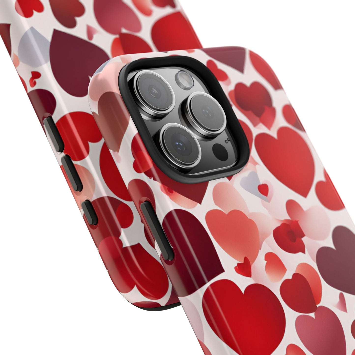 iPhone Case: Romantic Red Heart Gradient Case - BOGO Cases