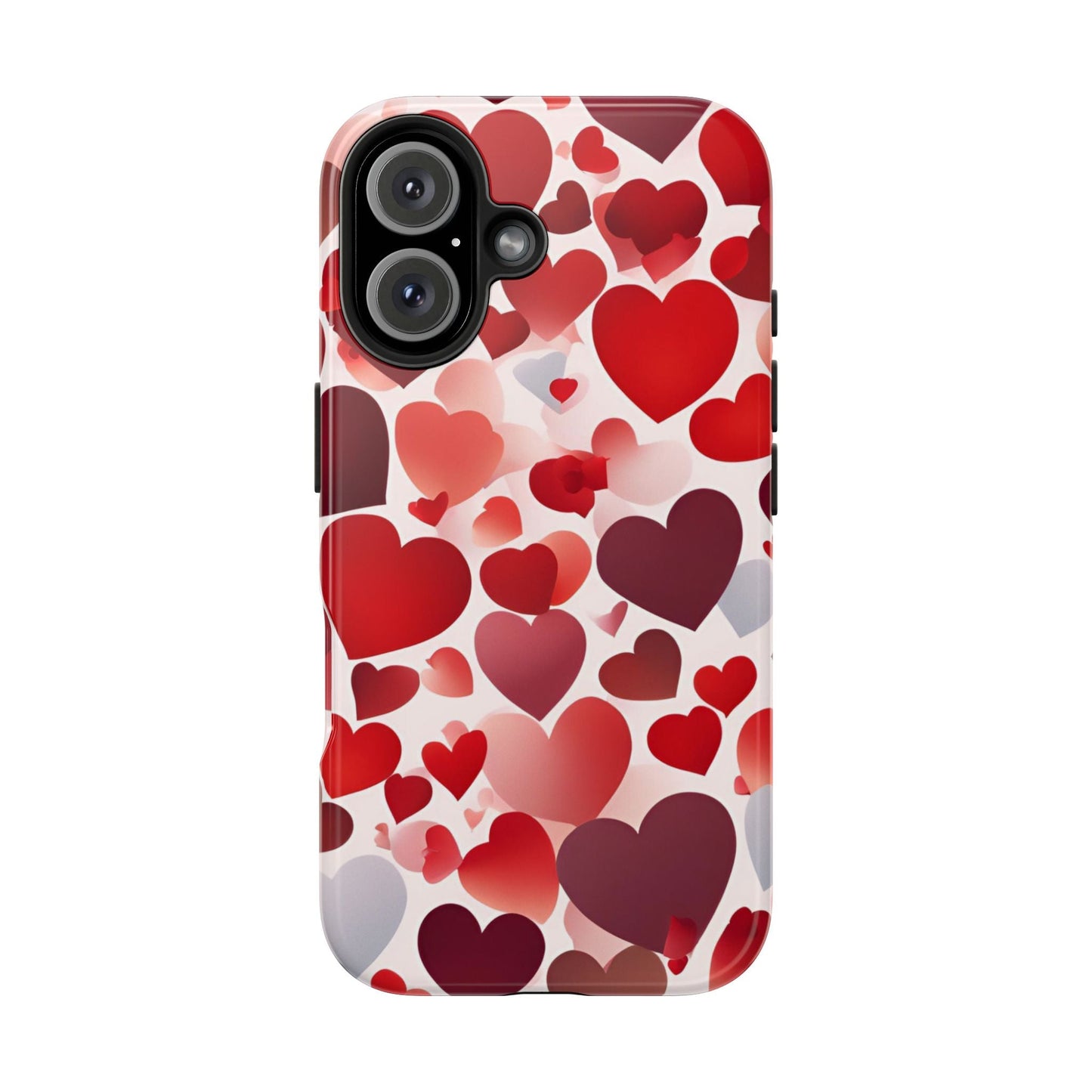 iPhone Case: Romantic Red Heart Gradient Case - BOGO Cases