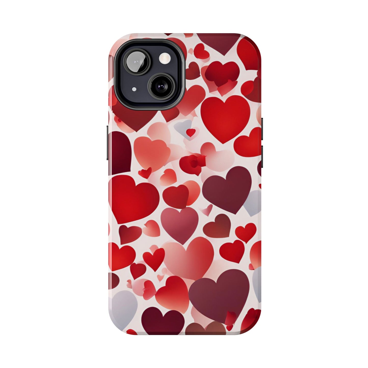 iPhone Case: Romantic Red Heart Gradient Case - BOGO Cases