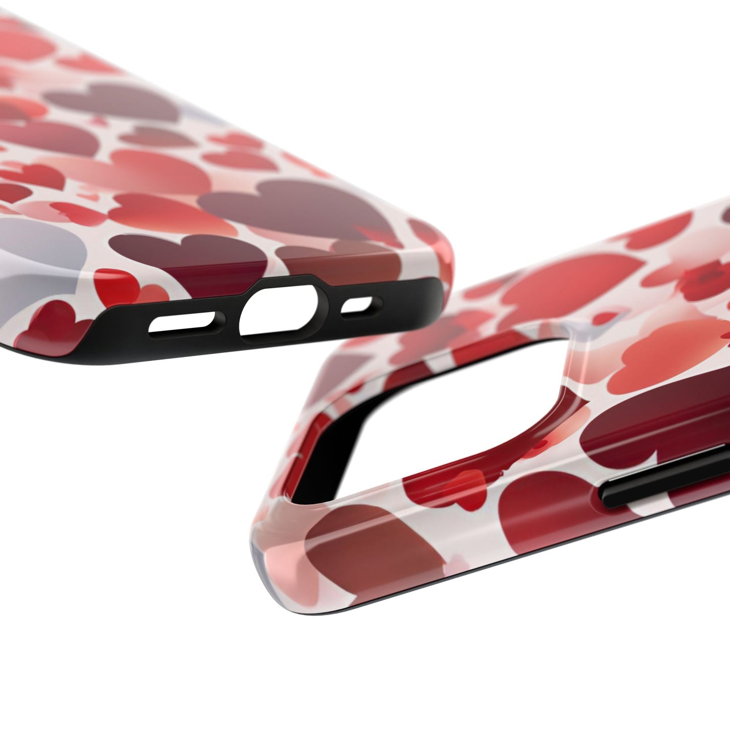 iPhone Case: Romantic Red Heart Gradient Case - BOGO Cases