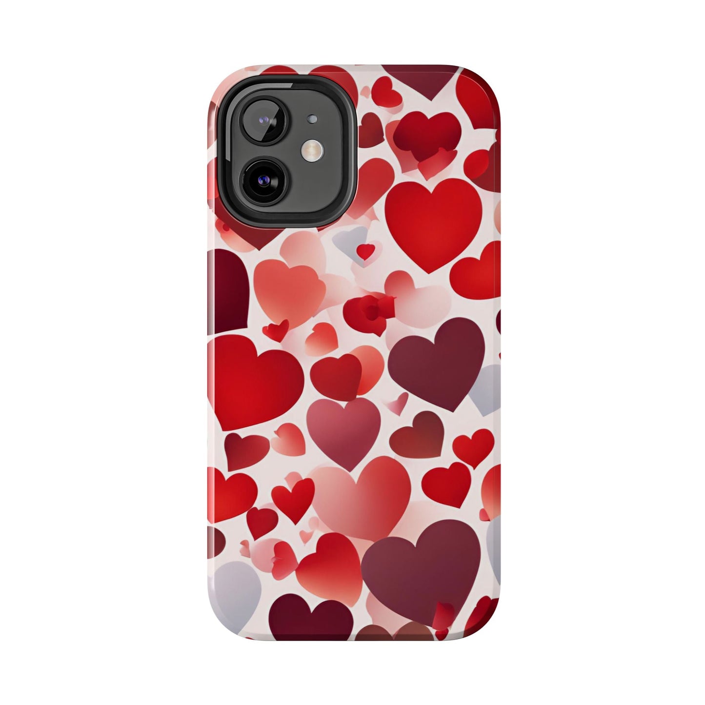 iPhone Case: Romantic Red Heart Gradient Case - BOGO Cases
