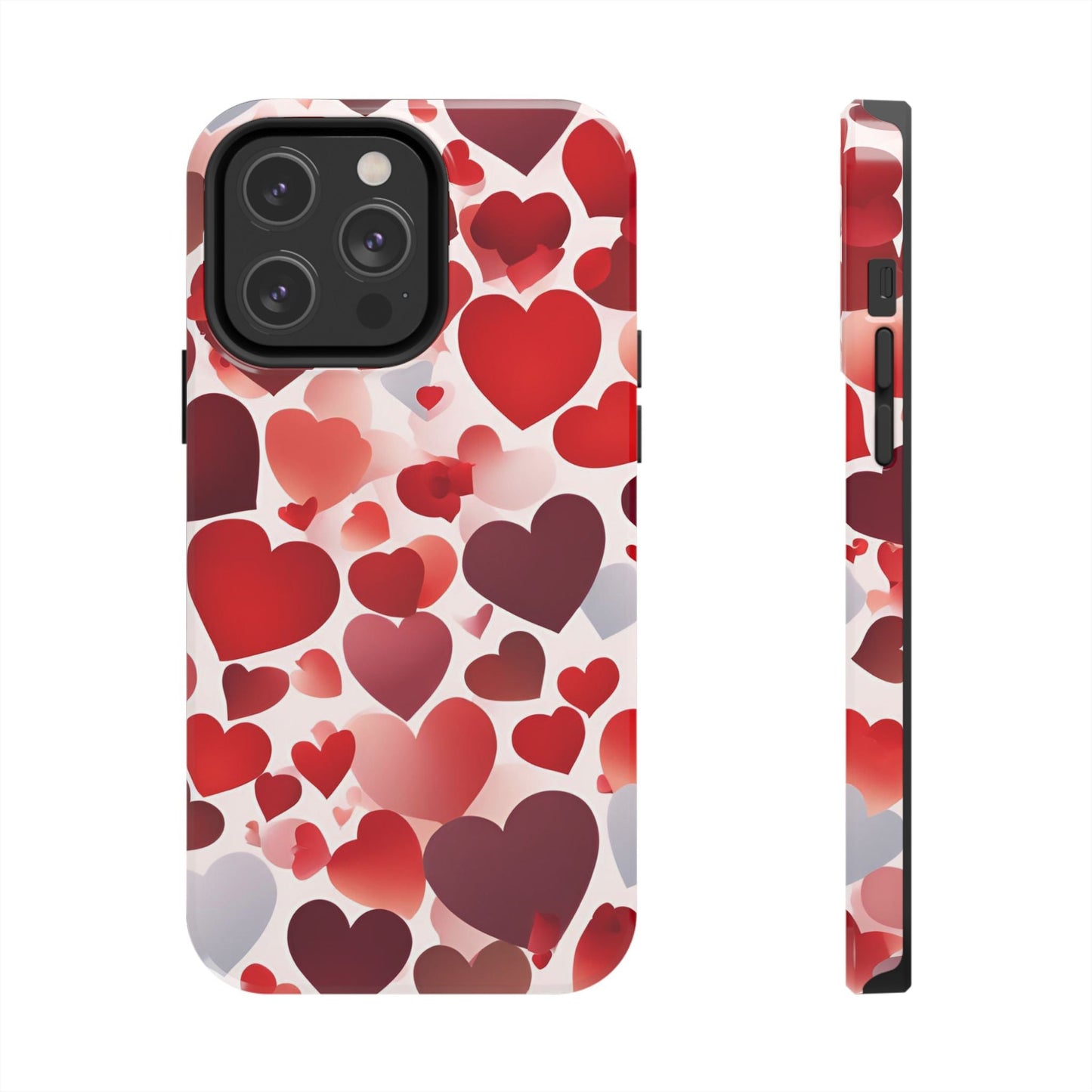 iPhone Case: Romantic Red Heart Gradient Case - BOGO Cases