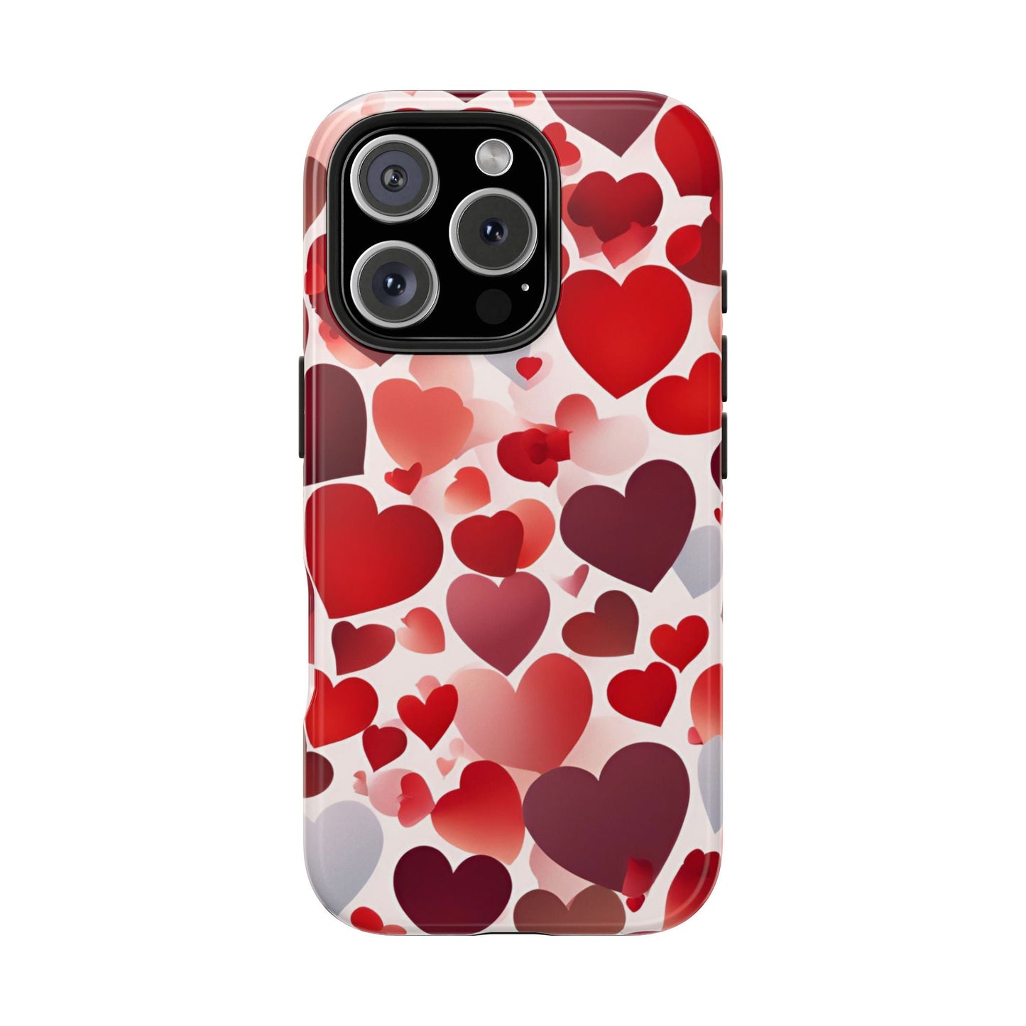 iPhone Case: Romantic Red Heart Gradient Case - BOGO Cases