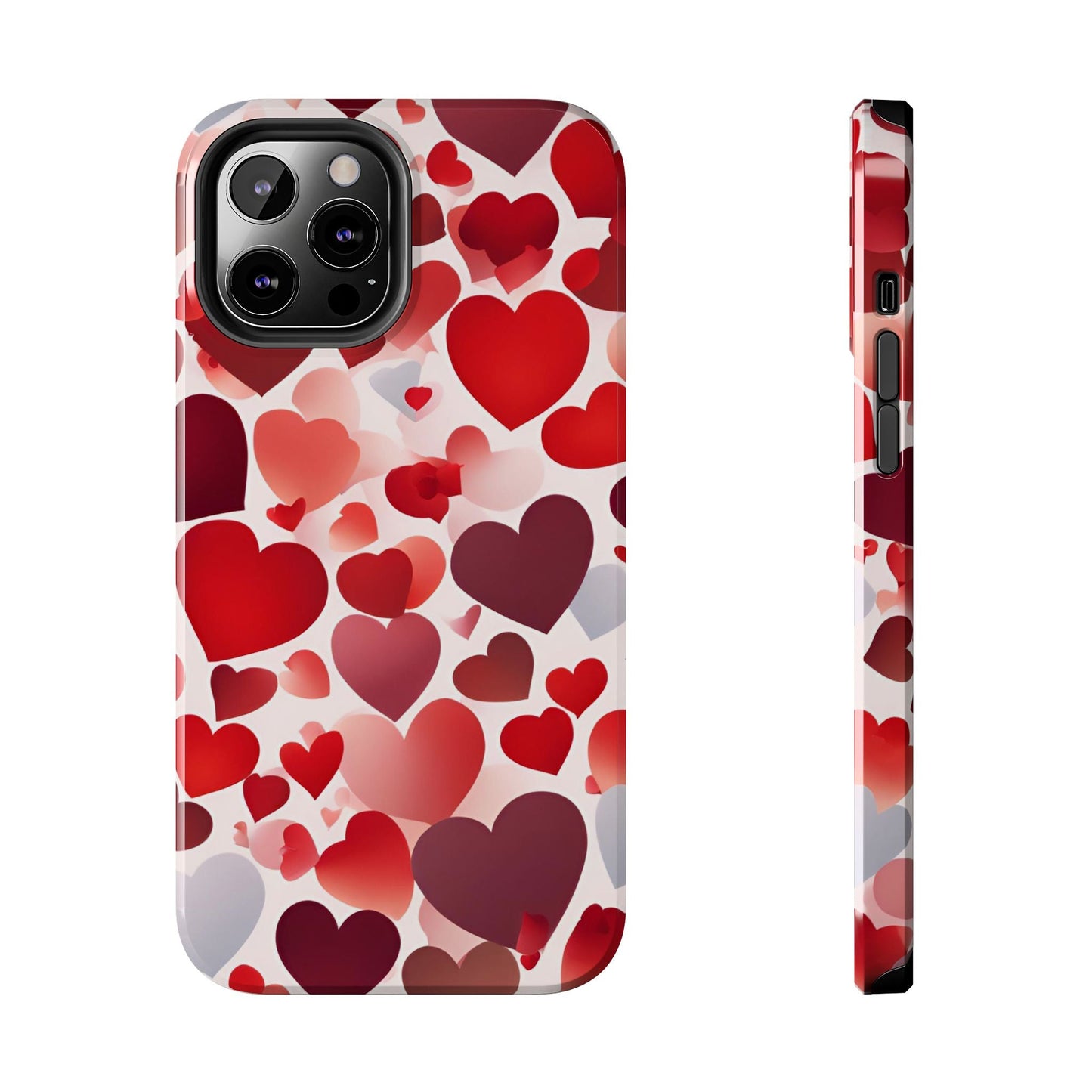 iPhone Case: Romantic Red Heart Gradient Case - BOGO Cases