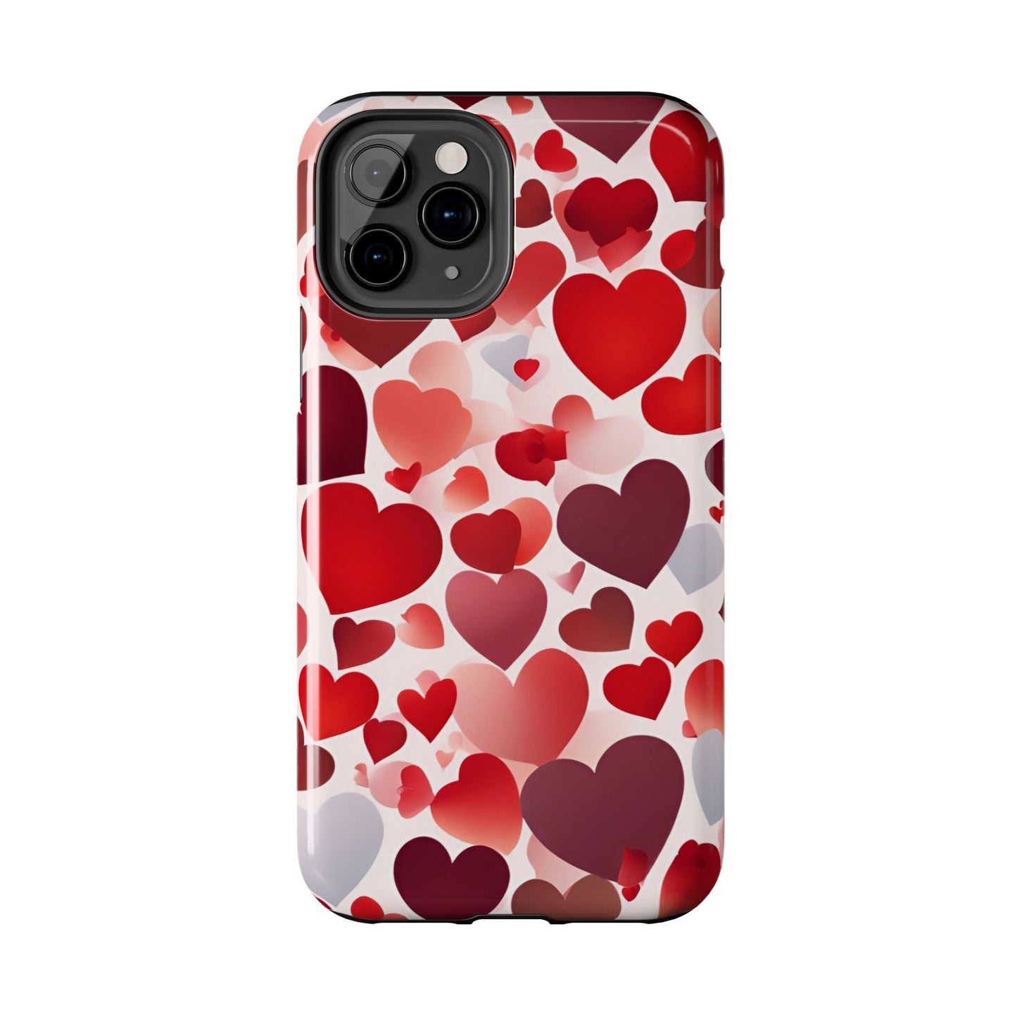 iPhone Case: Romantic Red Heart Gradient Case - BOGO Cases