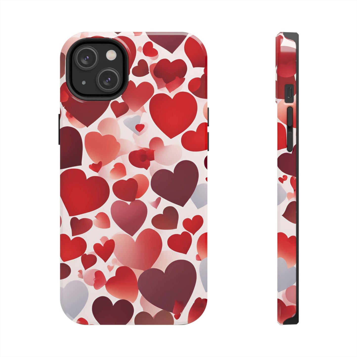 iPhone Case: Romantic Red Heart Gradient Case - BOGO Cases