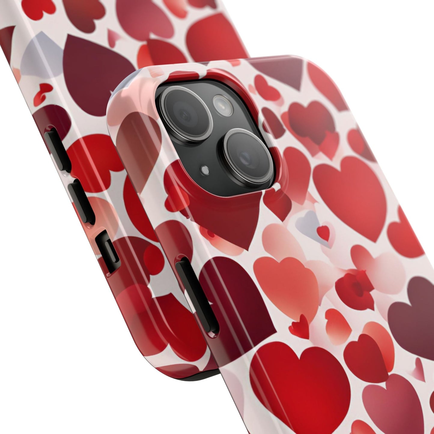 iPhone Case: Romantic Red Heart Gradient Case - BOGO Cases