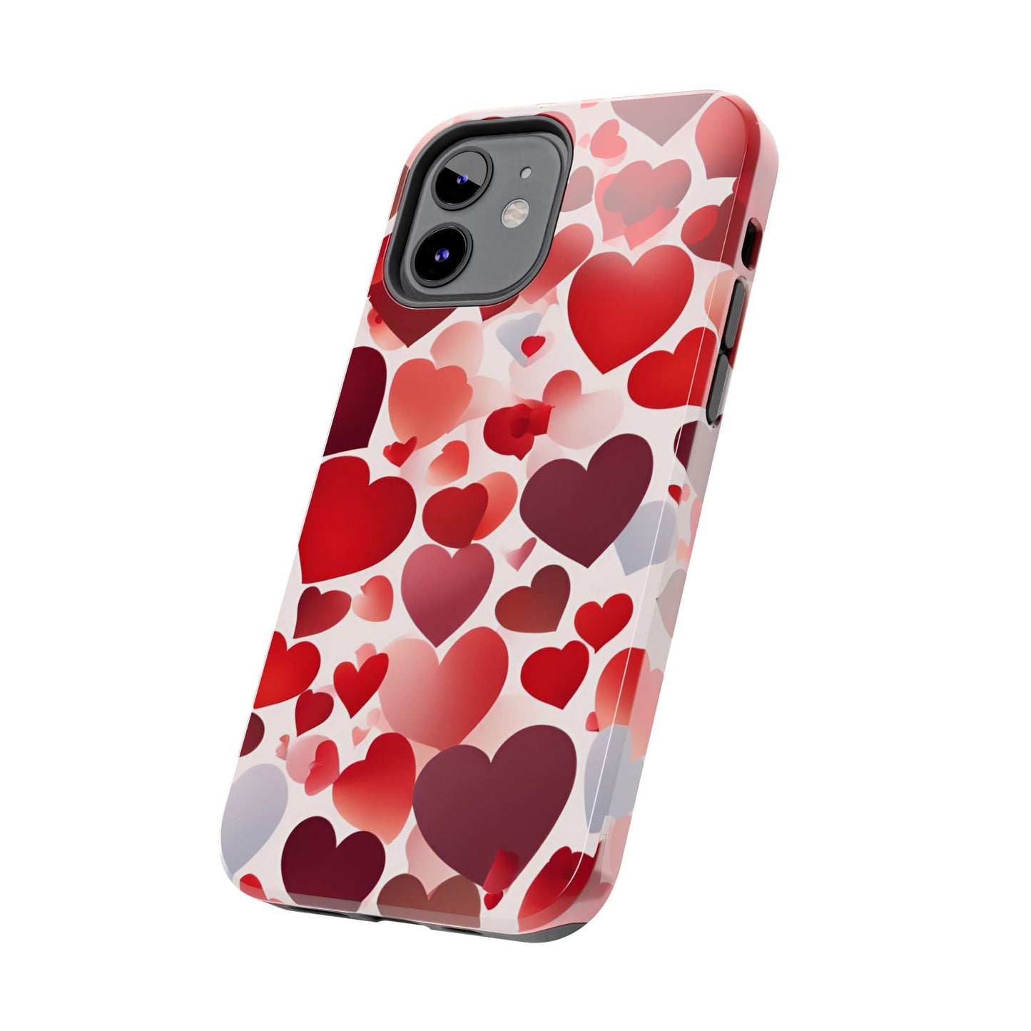 iPhone Case: Romantic Red Heart Gradient Case - BOGO Cases
