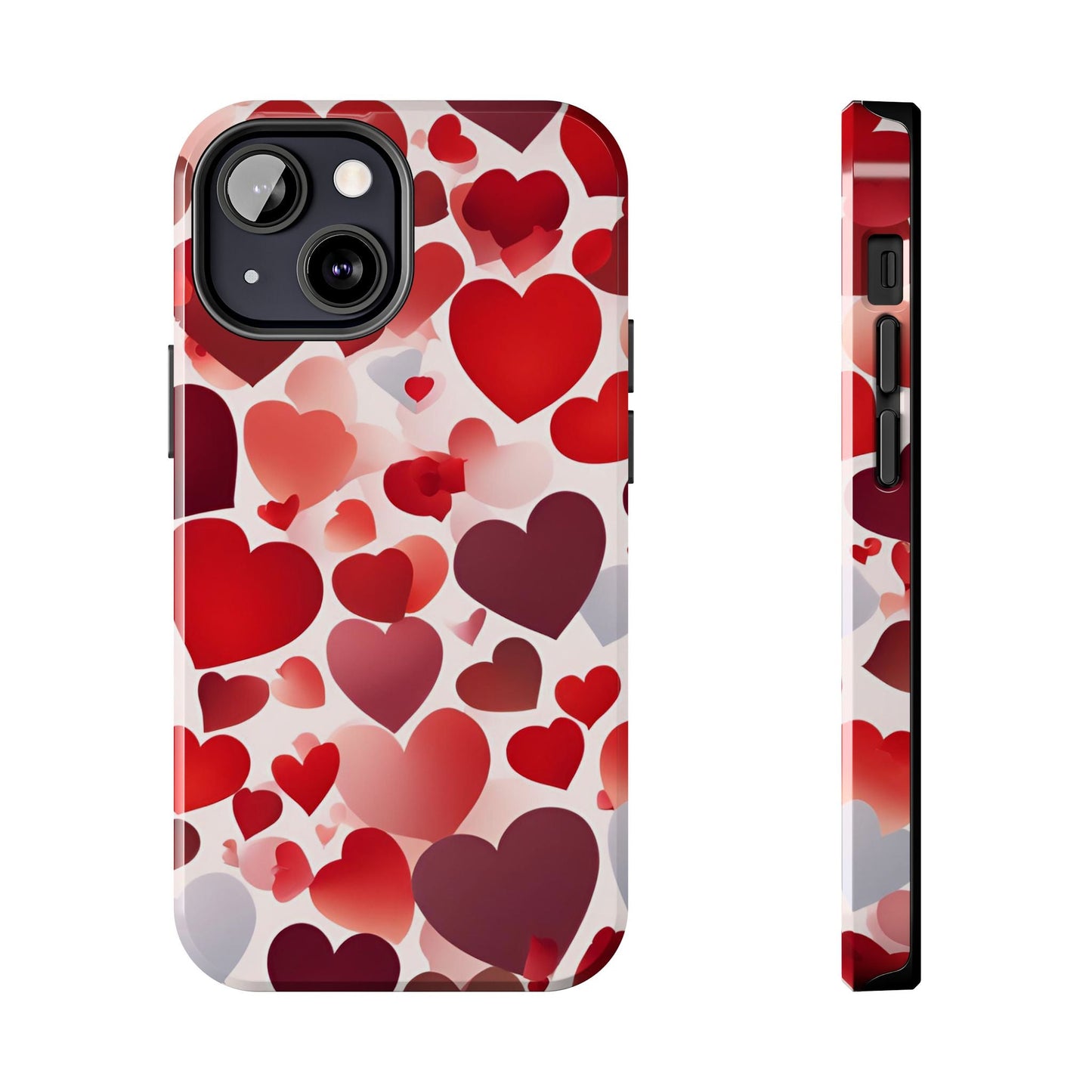 iPhone Case: Romantic Red Heart Gradient Case - BOGO Cases