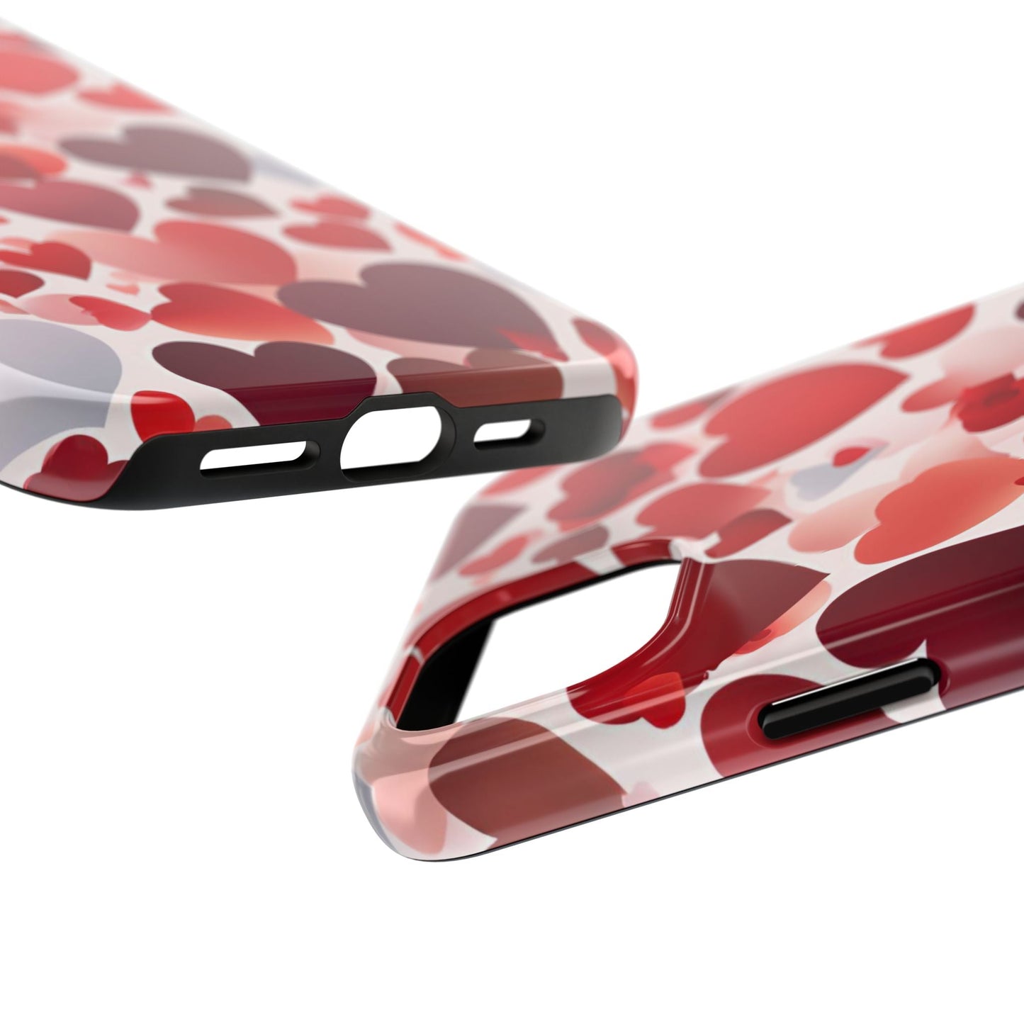 iPhone Case: Romantic Red Heart Gradient Case - BOGO Cases