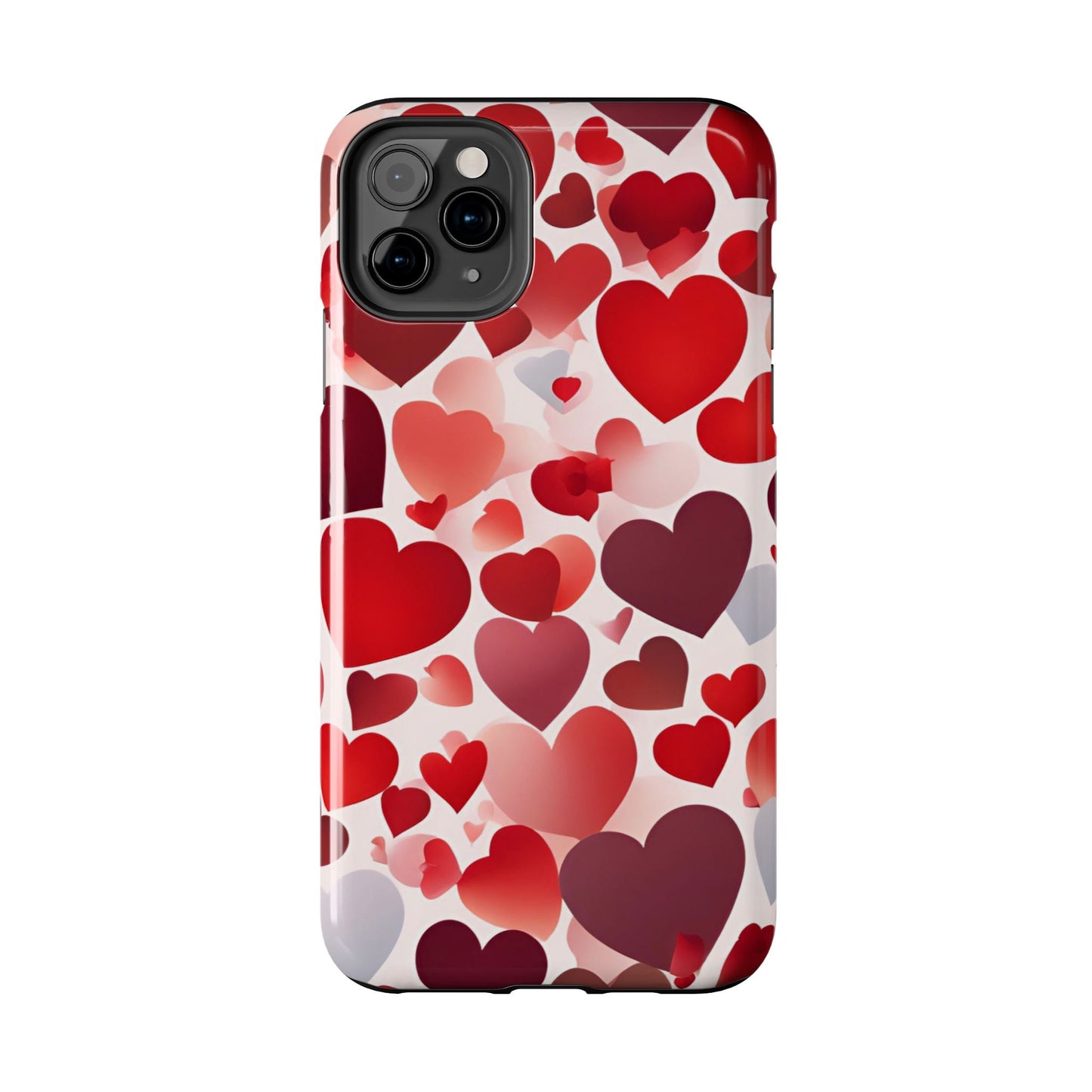 iPhone Case: Romantic Red Heart Gradient Case - BOGO Cases