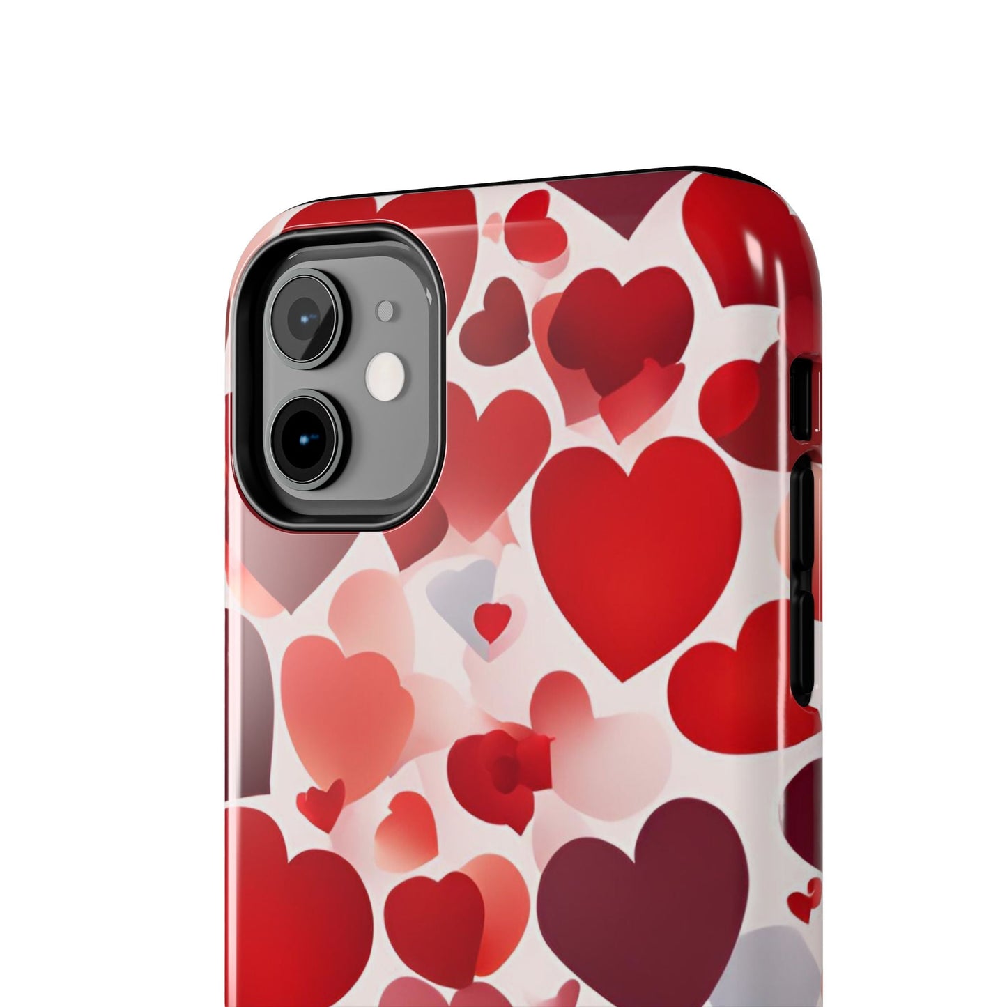 iPhone Case: Romantic Red Heart Gradient Case - BOGO Cases