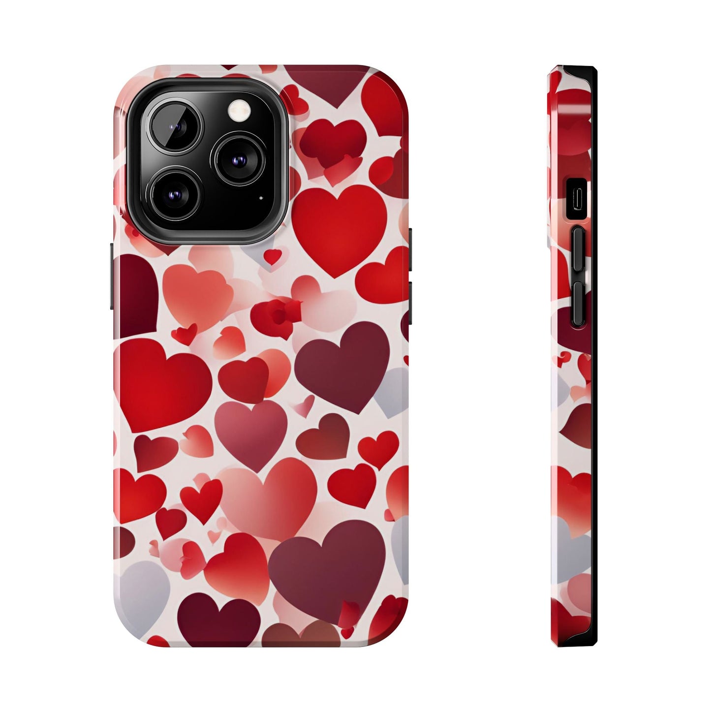 iPhone Case: Romantic Red Heart Gradient Case - BOGO Cases