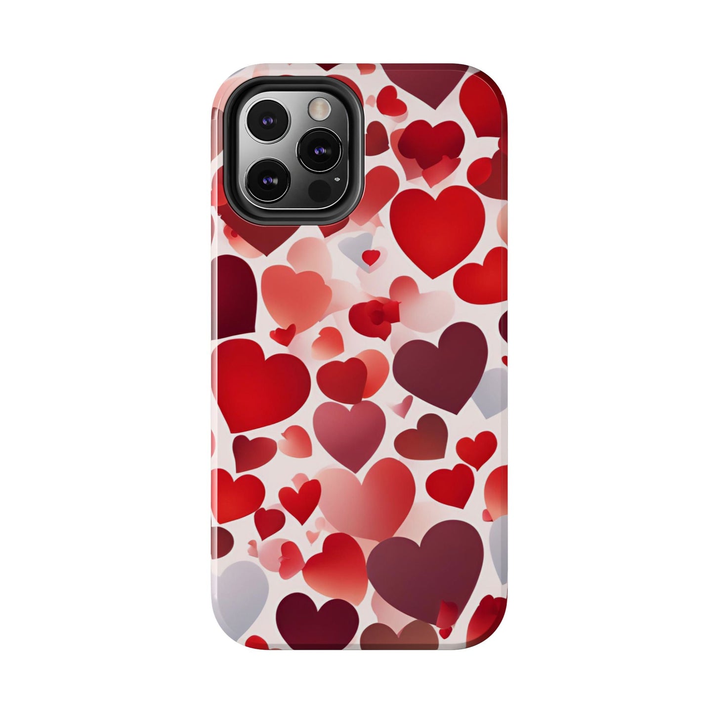 iPhone Case: Romantic Red Heart Gradient Case - BOGO Cases