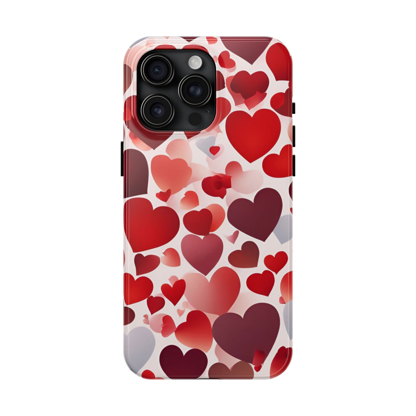 iPhone Case: Romantic Red Heart Gradient Case - BOGO Cases