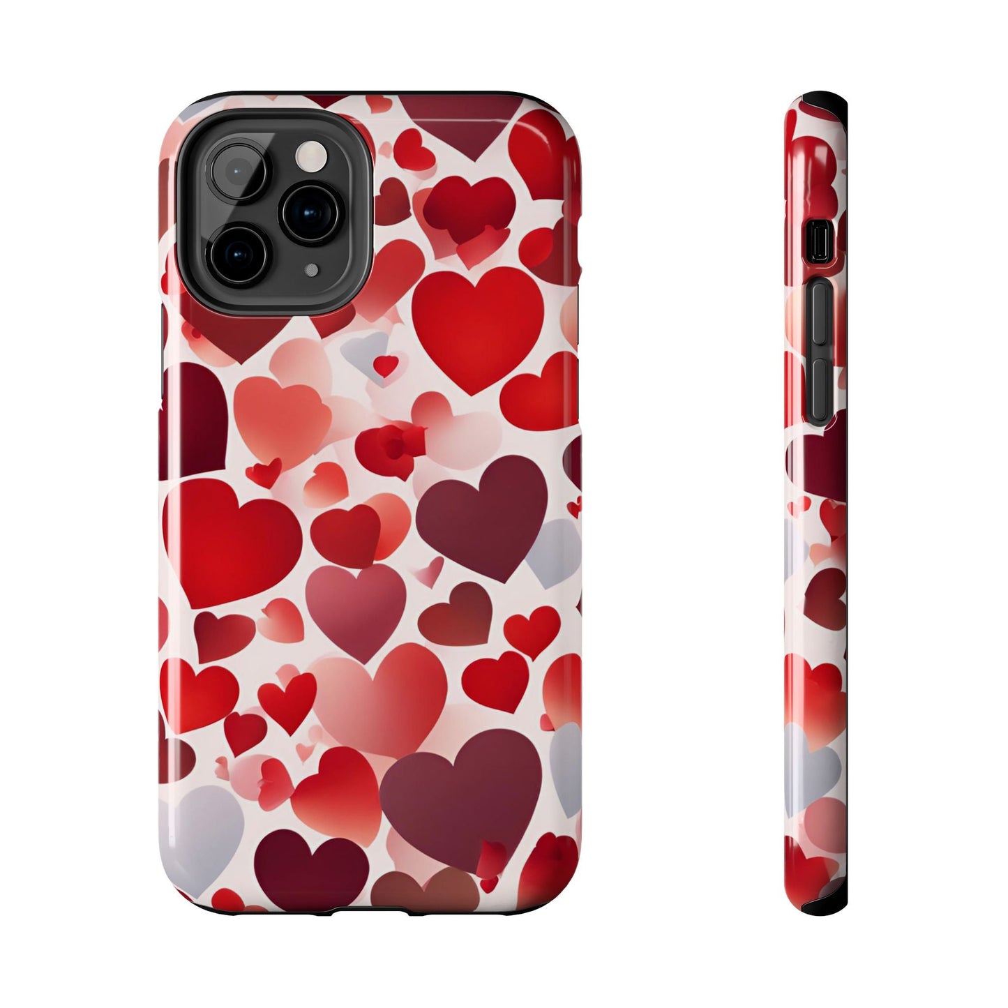 iPhone Case: Romantic Red Heart Gradient Case - BOGO Cases