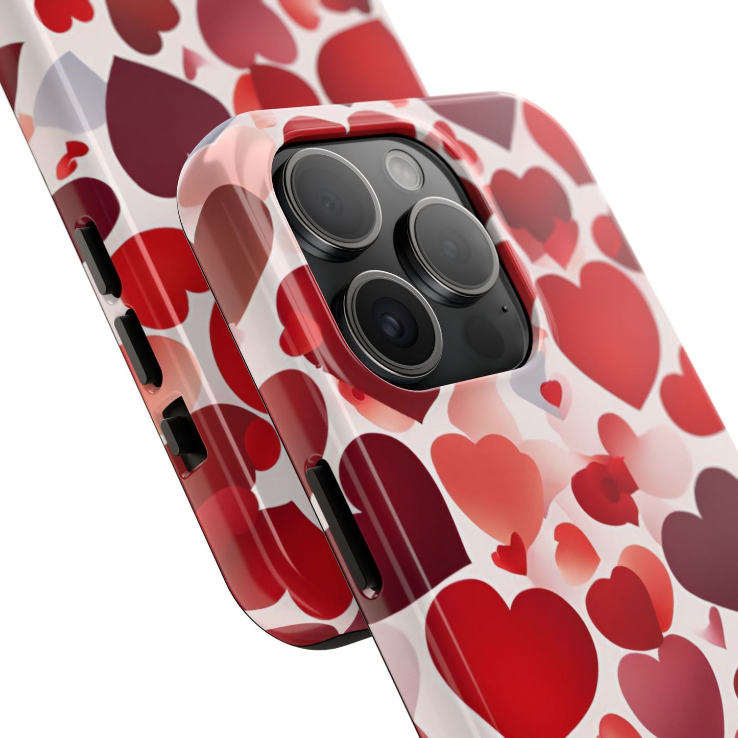 iPhone Case: Romantic Red Heart Gradient Case - BOGO Cases