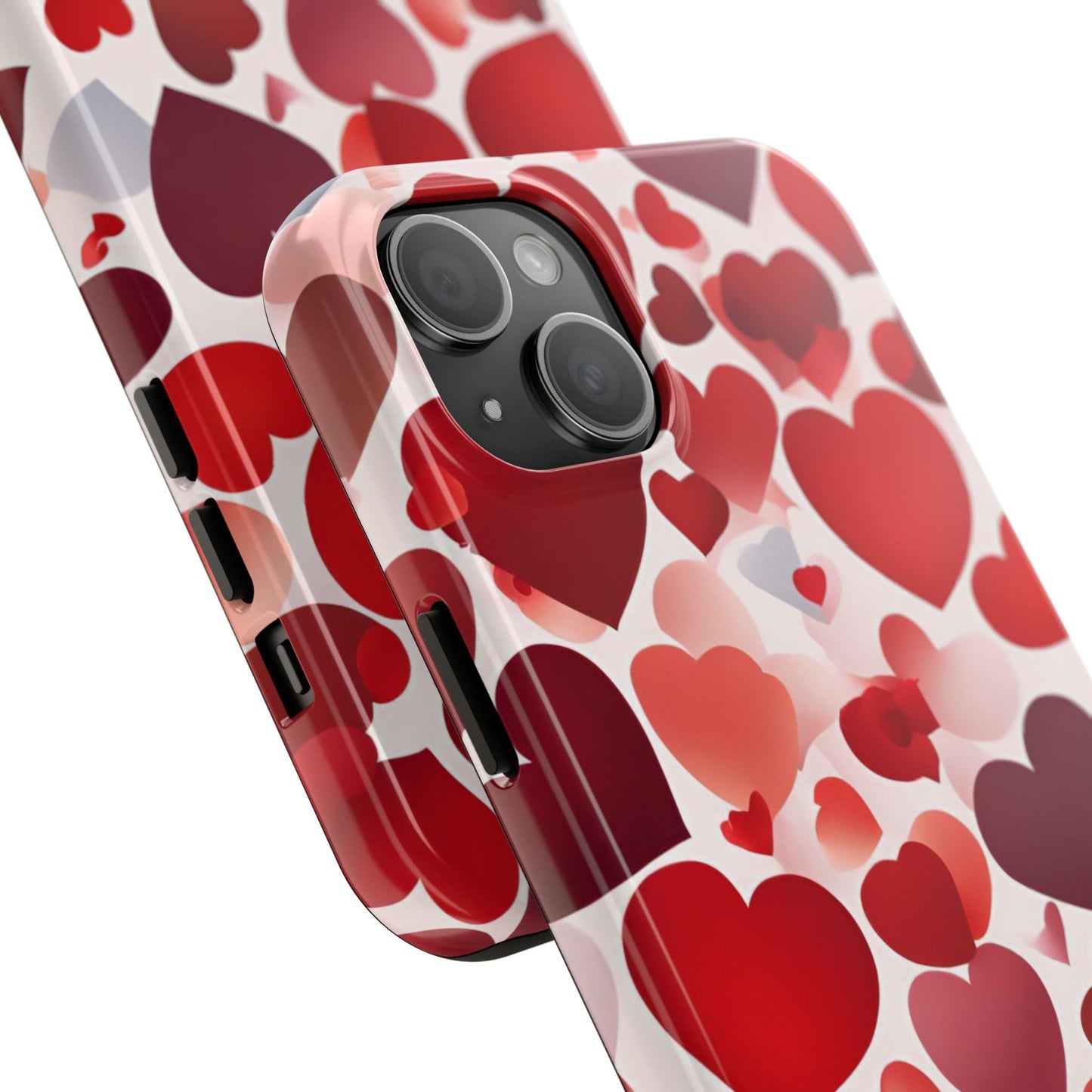 iPhone Case: Romantic Red Heart Gradient Case - BOGO Cases