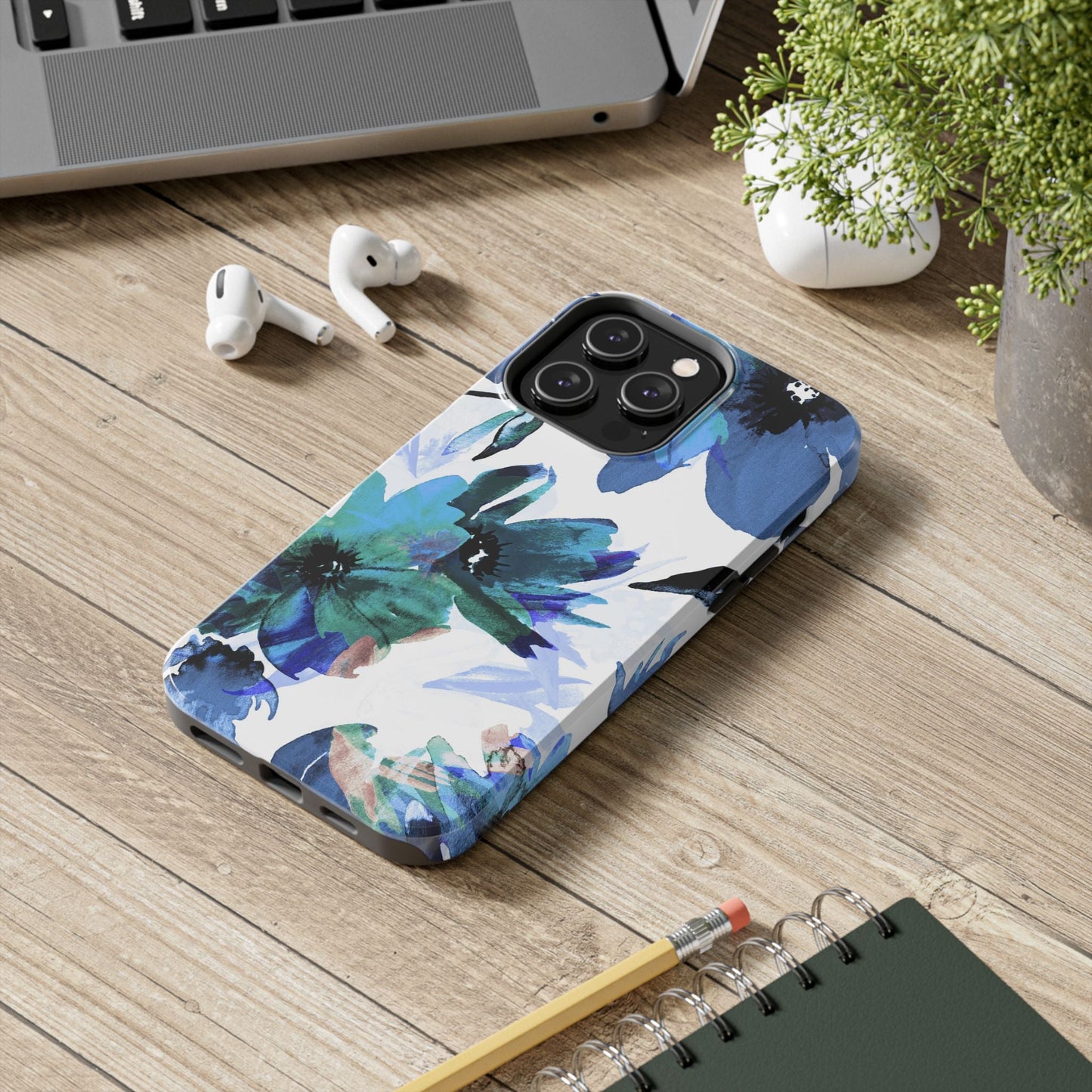 iPhone Case – Serene Blue Blossom - BOGO Cases
