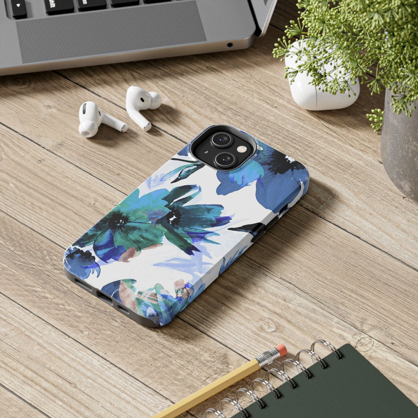 iPhone Case – Serene Blue Blossom - BOGO Cases