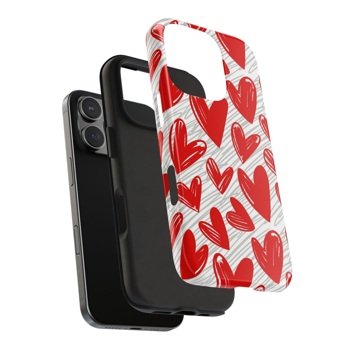 iPhone Case: Whimsical Heart Doodle - BOGO Cases