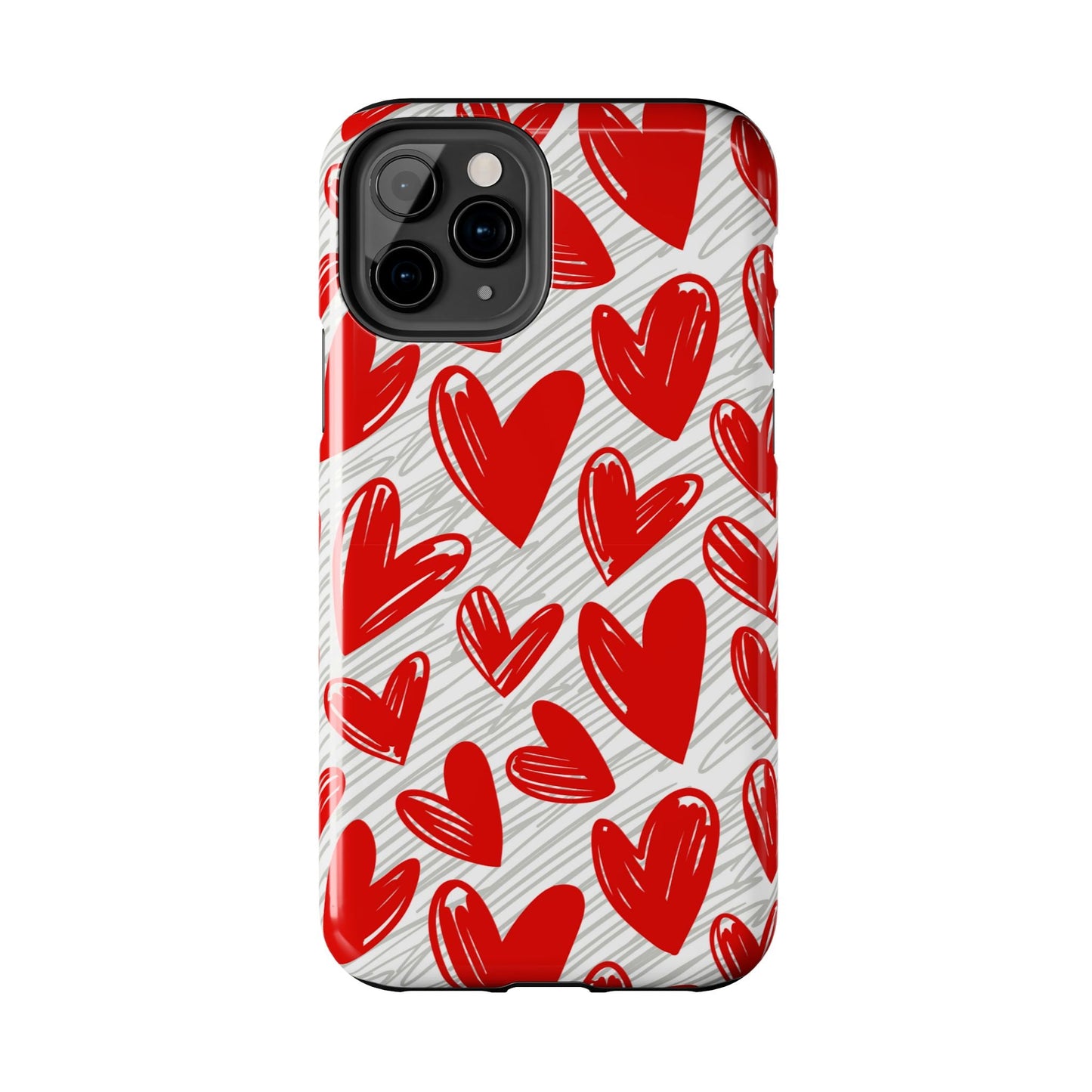 iPhone Case: Whimsical Heart Doodle - BOGO Cases