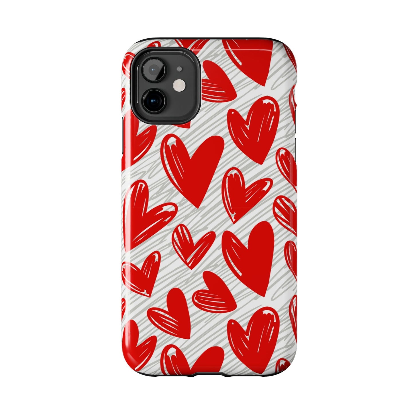 iPhone Case: Whimsical Heart Doodle - BOGO Cases
