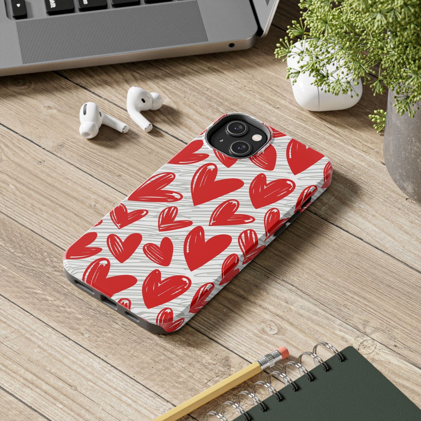 iPhone Case: Whimsical Heart Doodle - BOGO Cases