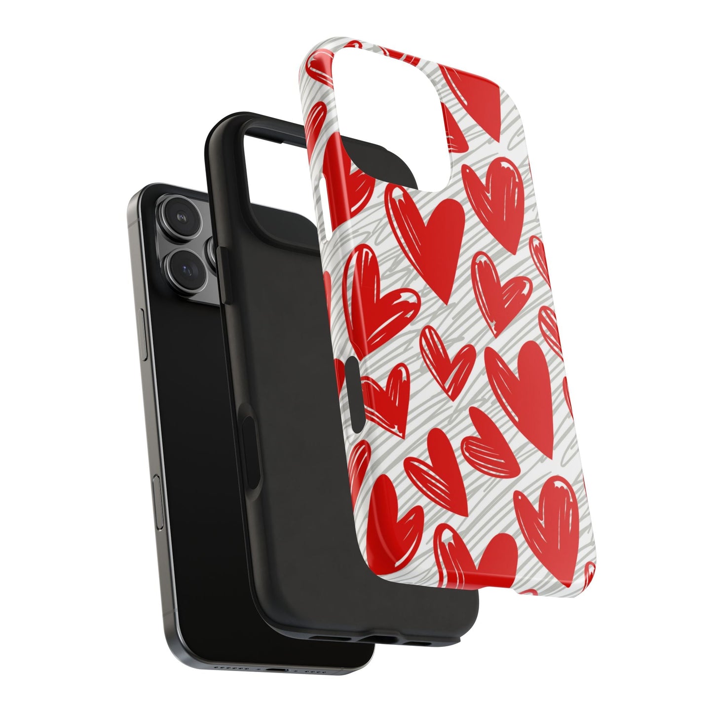 iPhone Case: Whimsical Heart Doodle - BOGO Cases