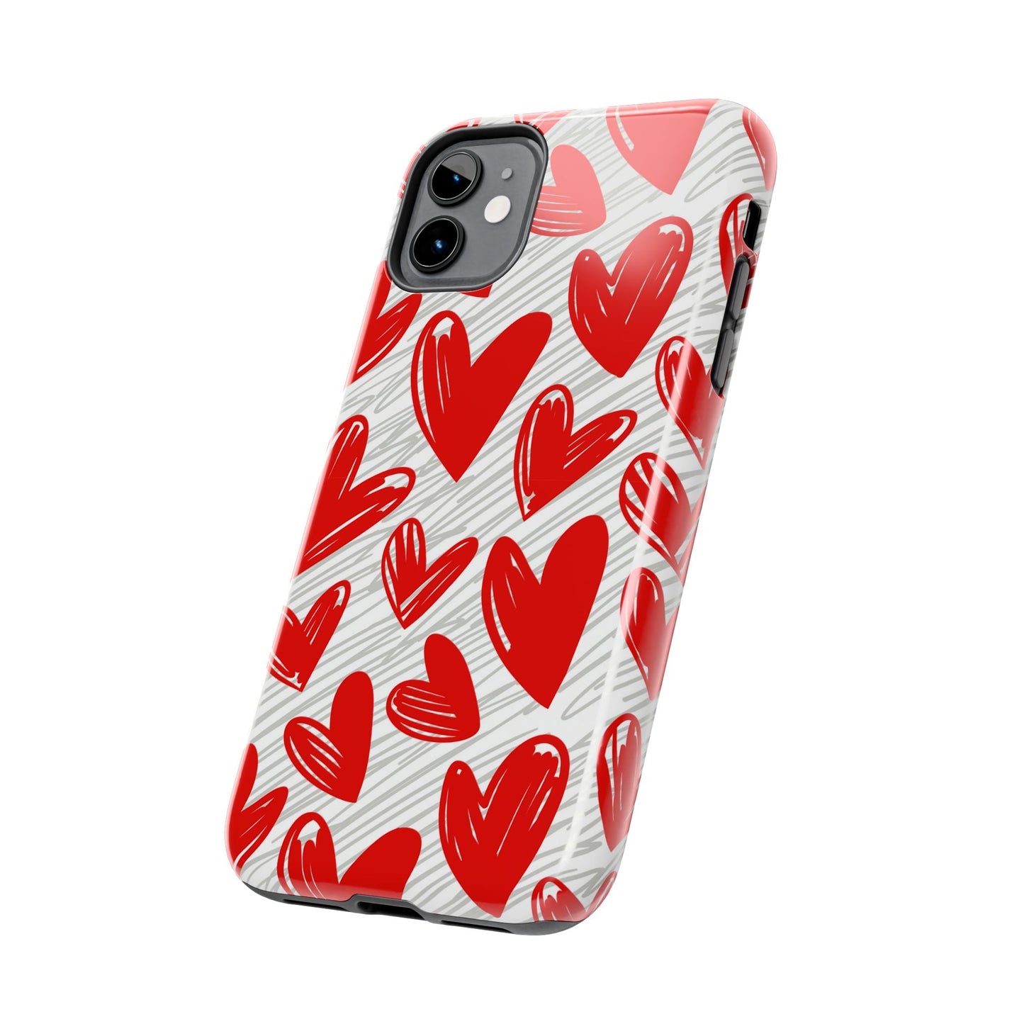 iPhone Case: Whimsical Heart Doodle - BOGO Cases
