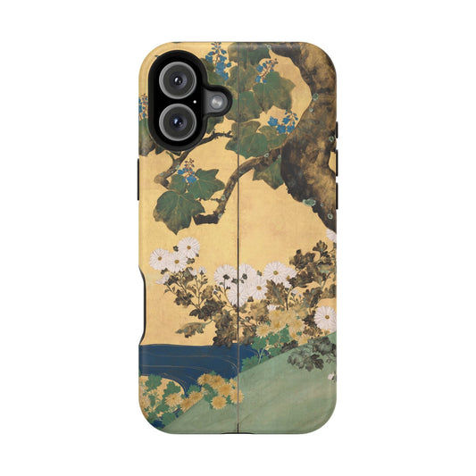 Japanese Gold Leaf Floral Art - MagSafe iPhone Case, Elegant & Protective - BOGO Cases