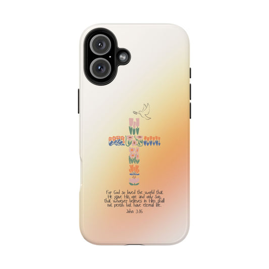 John 3:16 Floral Cross - iPhone Series Case - BOGO Cases