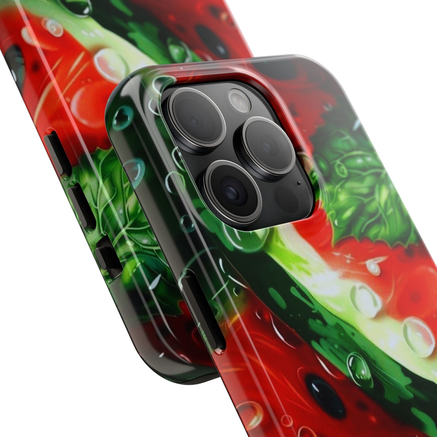Juicy Watermelon & Mint iPhone Case – Tough Dual - Layer, Vibrant Summer Design - BOGO Cases