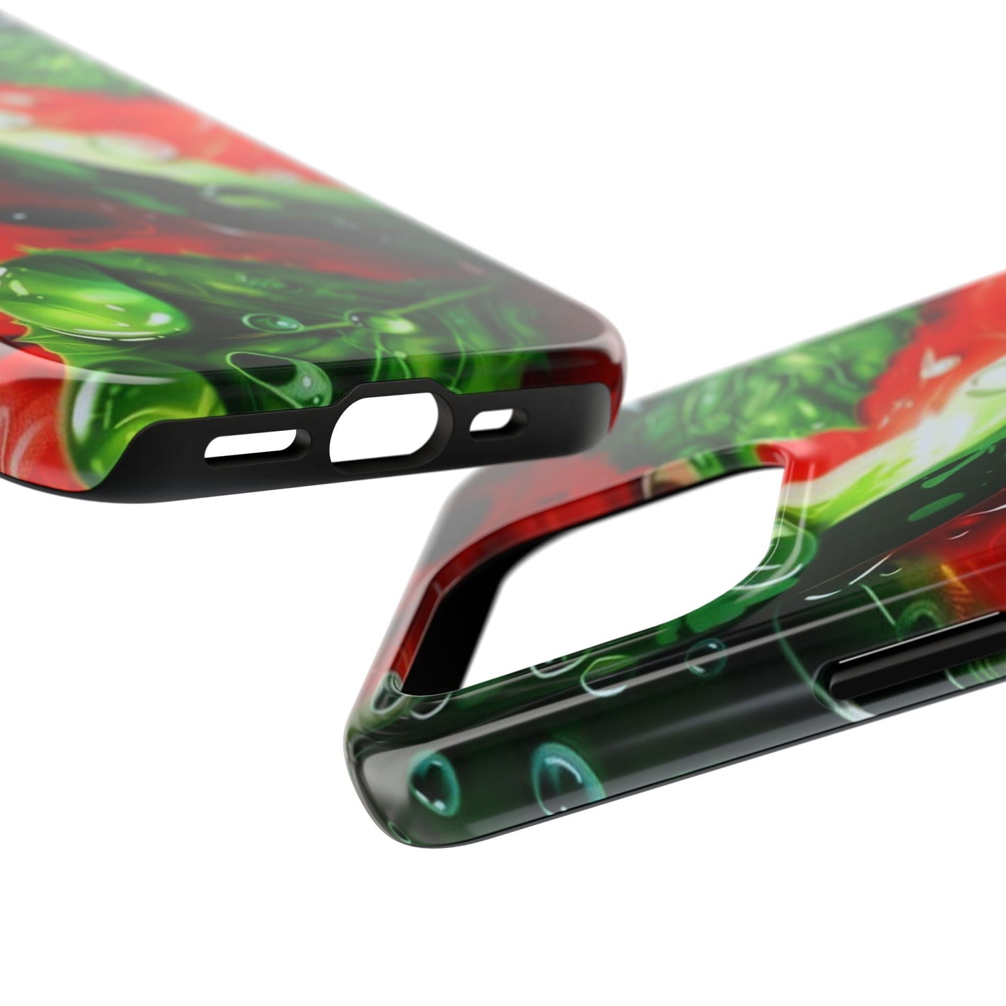 Juicy Watermelon & Mint iPhone Case – Tough Dual - Layer, Vibrant Summer Design - BOGO Cases