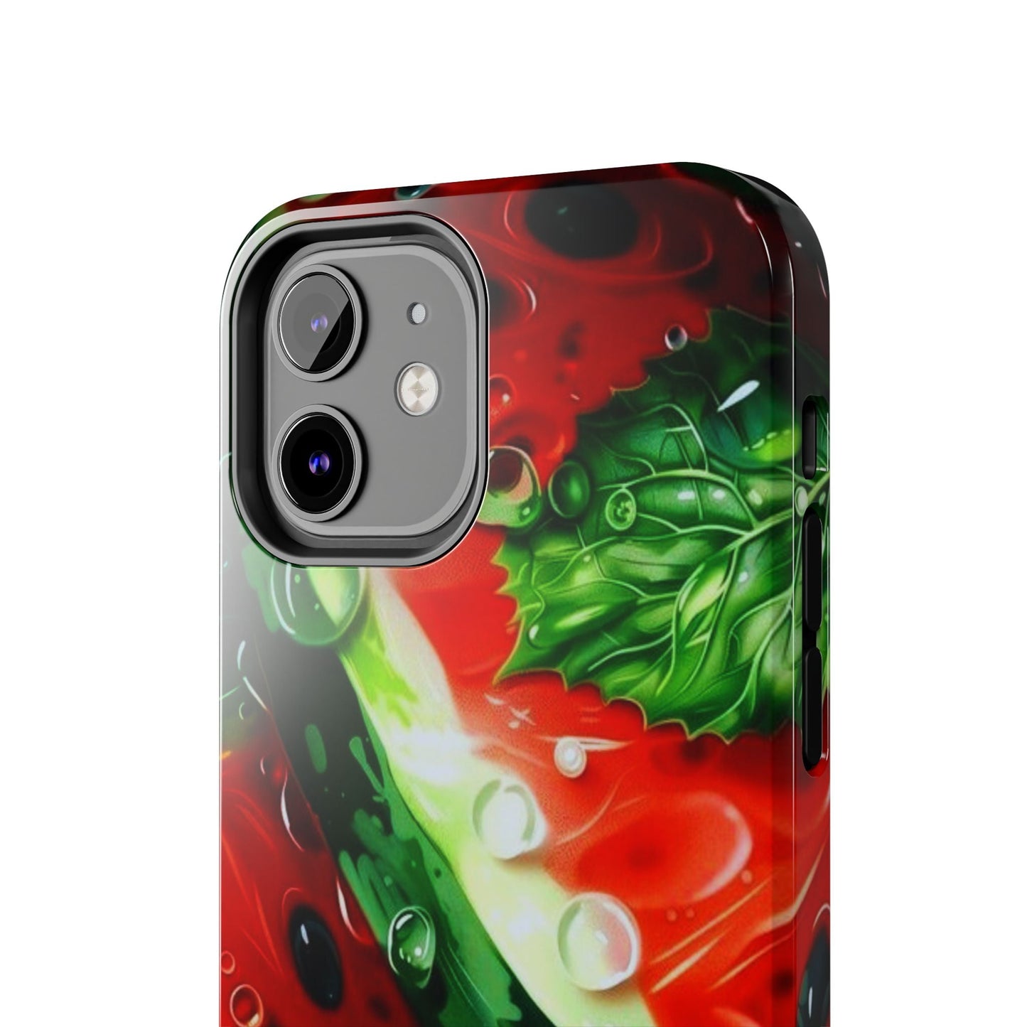 Juicy Watermelon & Mint iPhone Case – Tough Dual - Layer, Vibrant Summer Design - BOGO Cases