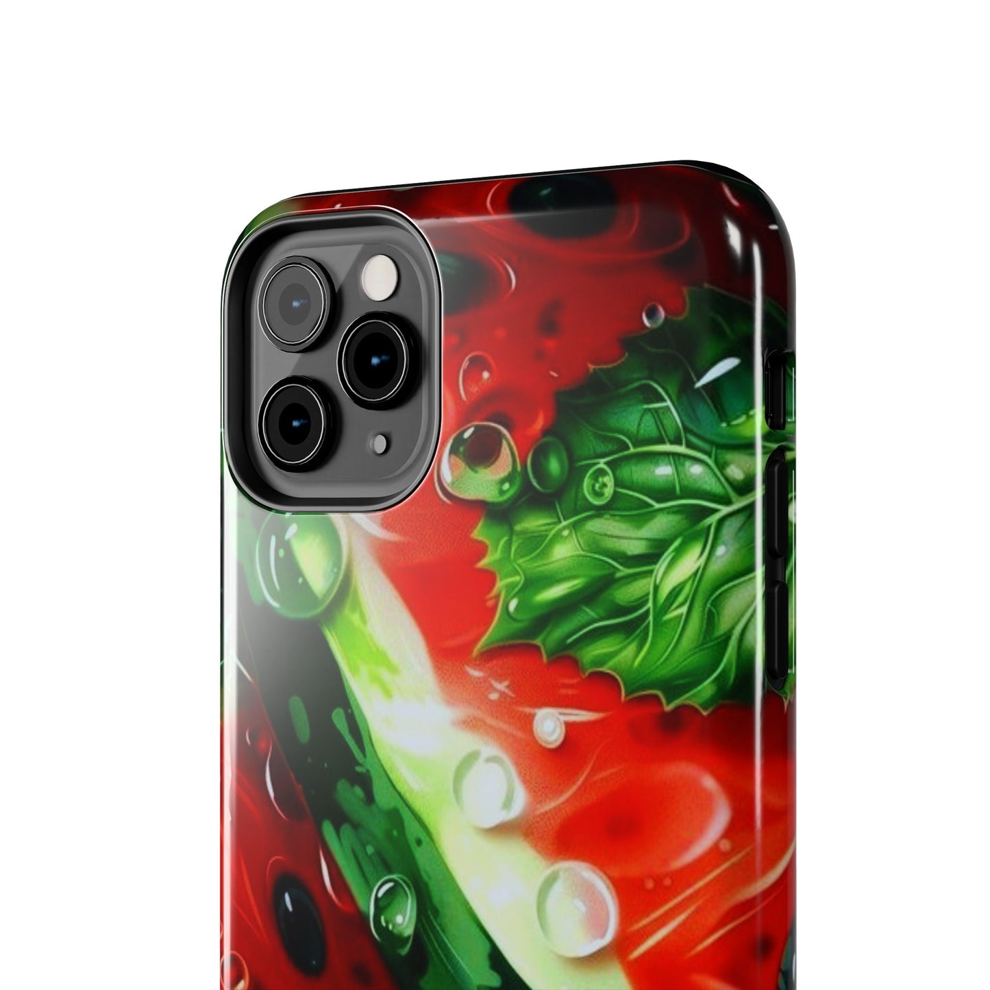 Juicy Watermelon & Mint iPhone Case – Tough Dual - Layer, Vibrant Summer Design - BOGO Cases
