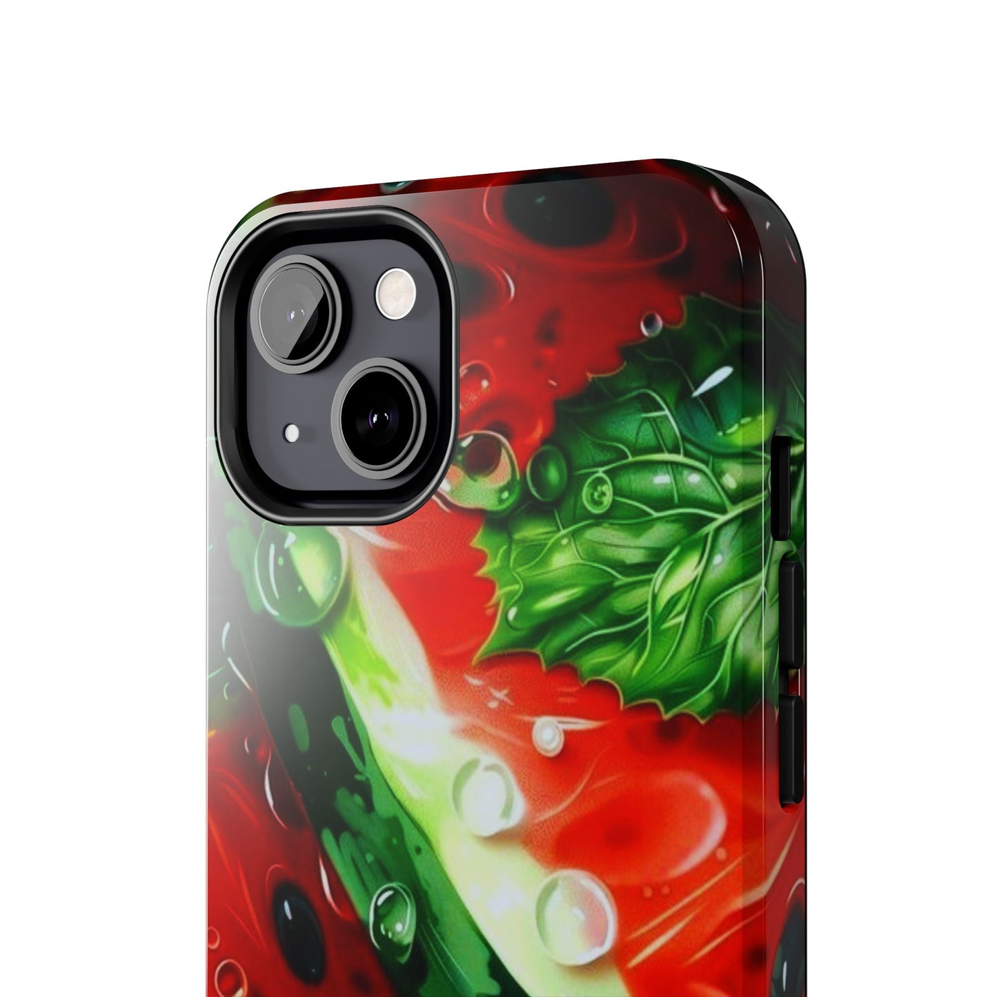 Juicy Watermelon & Mint iPhone Case – Tough Dual - Layer, Vibrant Summer Design - BOGO Cases