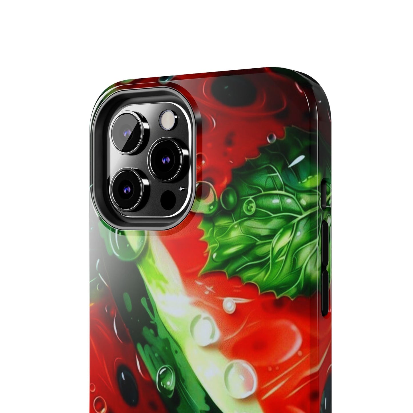 Juicy Watermelon & Mint iPhone Case – Tough Dual - Layer, Vibrant Summer Design - BOGO Cases