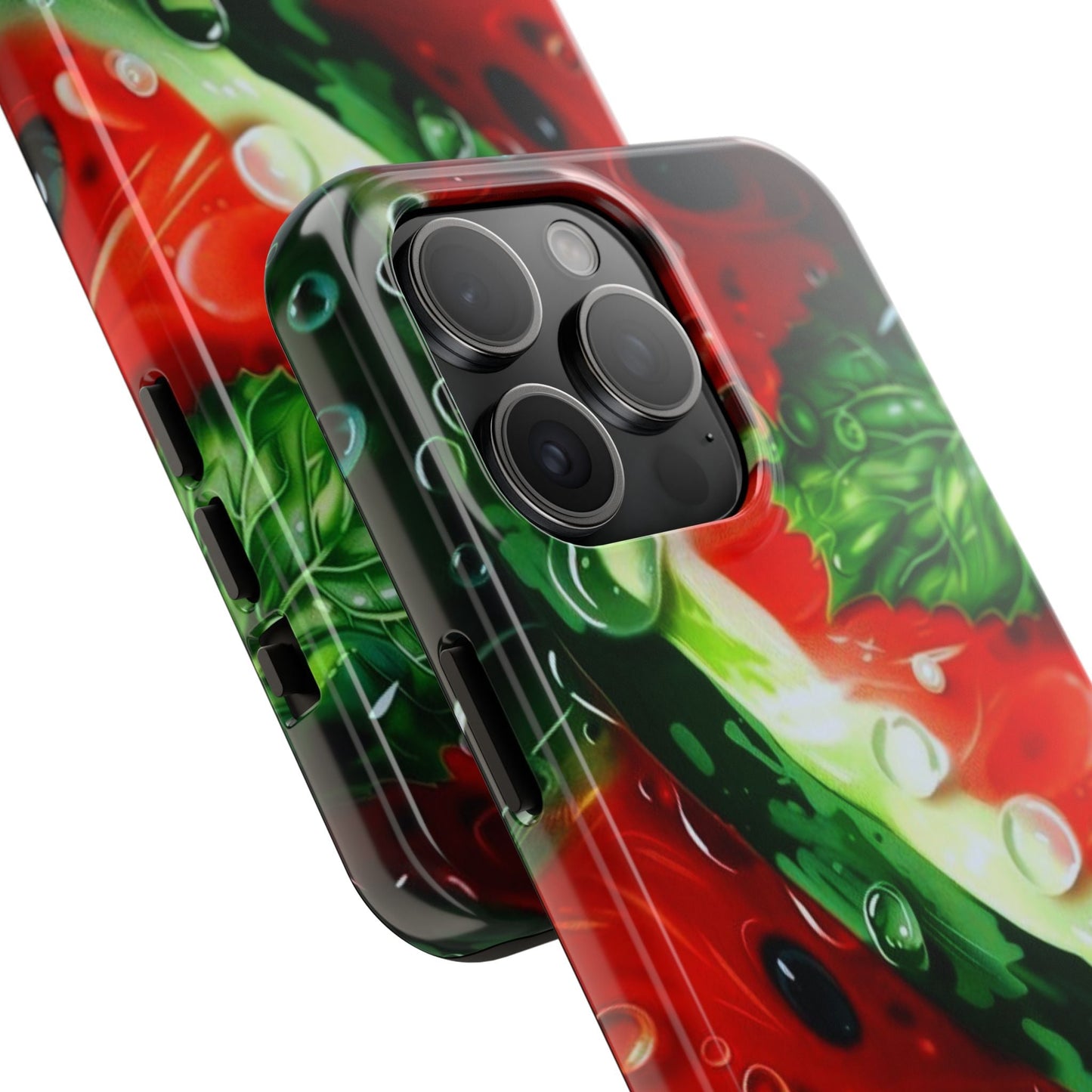 Juicy Watermelon & Mint iPhone Case – Tough Dual - Layer, Vibrant Summer Design - BOGO Cases