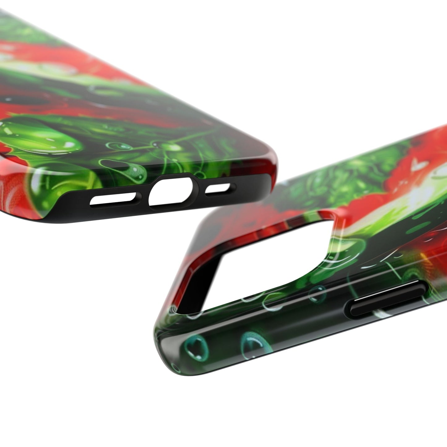 Juicy Watermelon & Mint iPhone Case – Tough Dual - Layer, Vibrant Summer Design - BOGO Cases