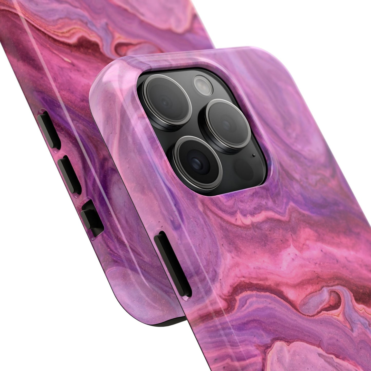 Lavender Dreamscape – iPhone Case with Pink & Purple Marble Swirl - BOGO Cases