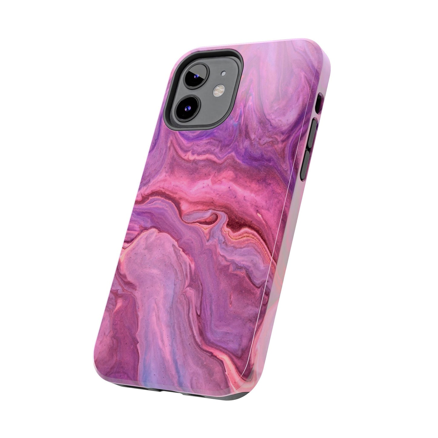 Lavender Dreamscape – iPhone Case with Pink & Purple Marble Swirl - BOGO Cases