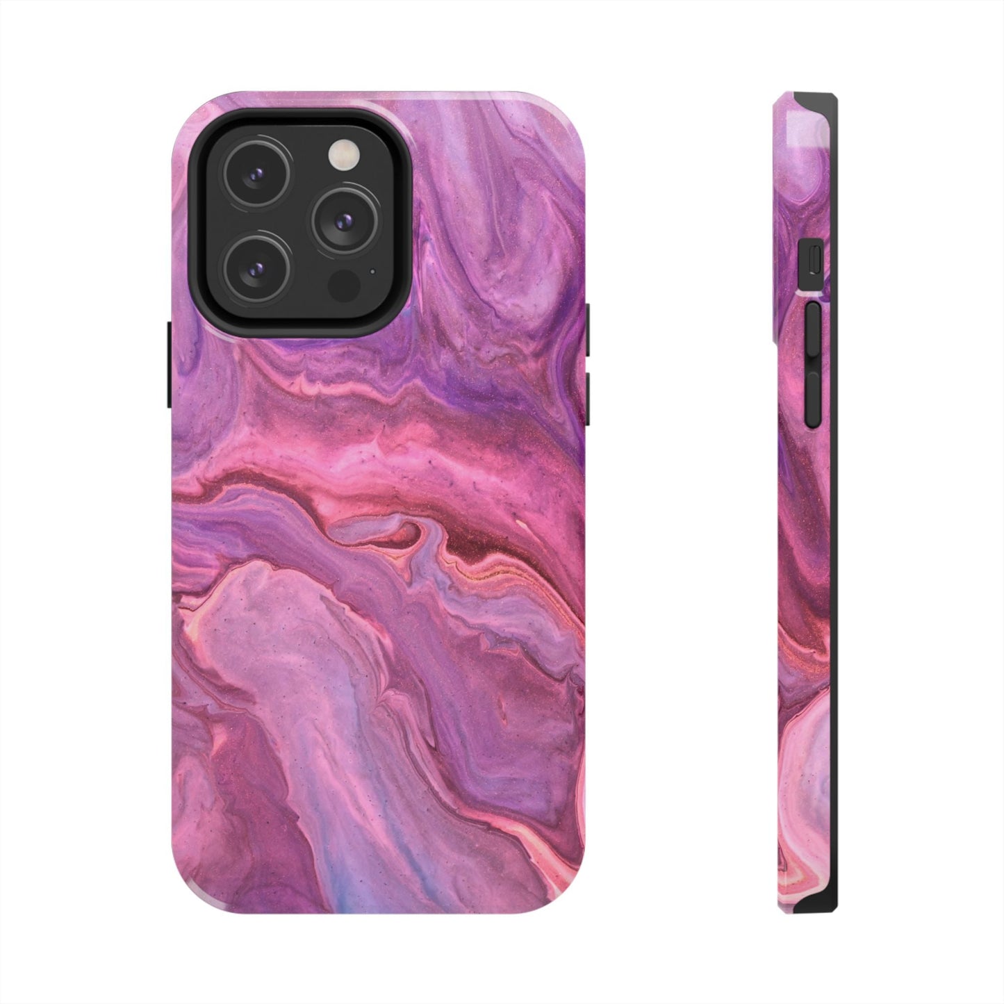 Lavender Dreamscape – iPhone Case with Pink & Purple Marble Swirl - BOGO Cases