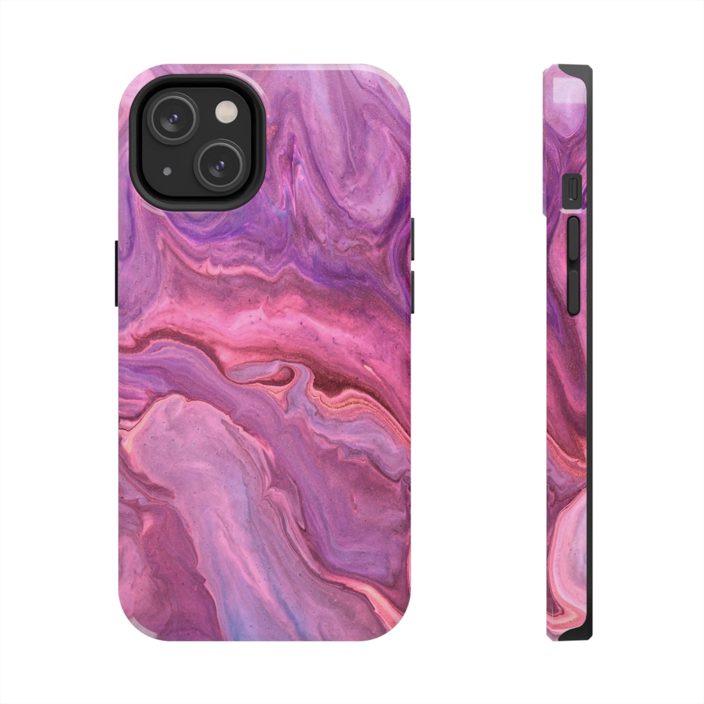 Lavender Dreamscape – iPhone Case with Pink & Purple Marble Swirl - BOGO Cases